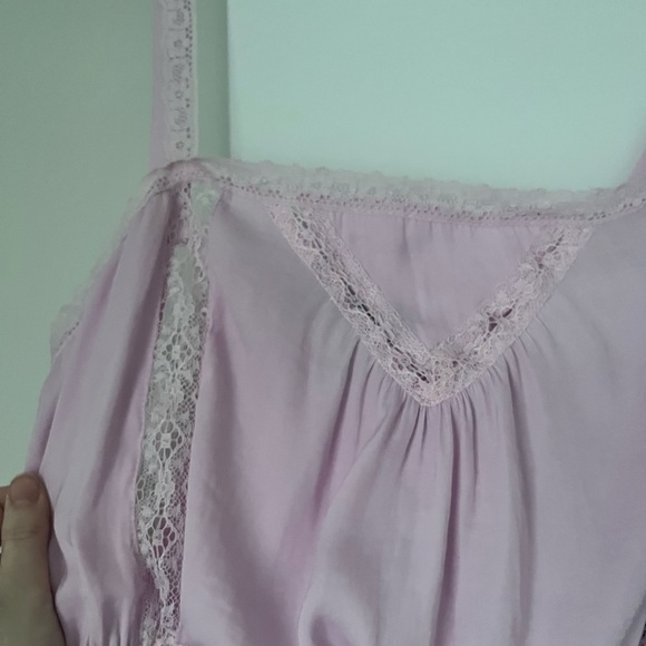 Urban Outfitters Pink Lace Tie Top - Picture 5 of 8